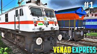 Shoranur Trivandrum Venad Express Journey in Indian Train Simulator | PC FHD GamePlay