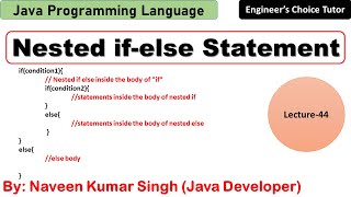 Nested if else Statement in Java | Java Programming Language | Java