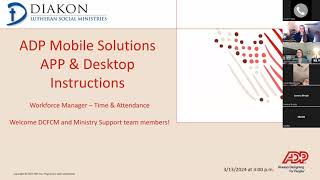 ADP Workforce Manager (ADP MyWork) Training Session – DCFCM (salaried HUD) and Ministry Support