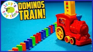 A TRAIN THAT STACKS DOMINOS?! THIS IS CRAZY! Fun Toy Trains Father and Son!