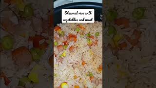 recipe @my channel ထမင်းပေါင်း #steamedricewithvegitables #short