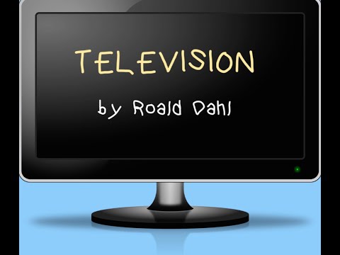 What is the theme of the poem television by Roald Dahl?