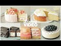 #118 3x Speed 케이크 디저트 베이킹 영상 : Cake Dessert Baking Video | 복숭아 케이크,레몬 파운드,아이스크림,치즈케이크 | Cooking tree