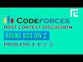 Codeforces Round 924 | Video Solutions - A to D | by Ankit Ghildiyal | TLE Eliminators