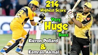 Kamran Akmal & Kieron Pollard huge sixes | 214 Highest Score in PSL | Sports Central|M1G1