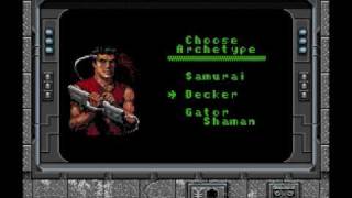 Shadowrun Sega Genesis Part 1 Decker Walkthrough Start Beginning Intro