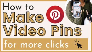 How To Create VIDEO PINS in Canva For More Traffic on Pinterest