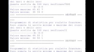 Roulette's python statistics