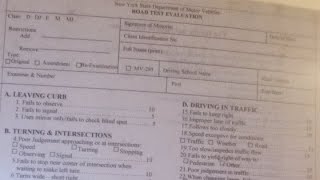 NYC ROAD TEST EVALUATION SHEET BREAKDOWN