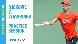 Novak Djokovic v Stan Wawrinka | Practice Session in Indian Wells
