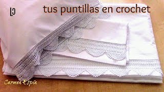 PUNTILLAS PARA TUS SABANAS A CROCHET:DIY