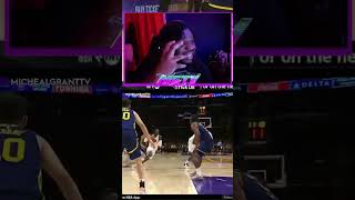 Lakers Fan REACTS To LeBron James ONE HAND LOB DUNK VS #warriors #lakers #shorts