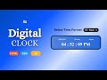 Create a Digital Clock with JavaScript | HTML CSS Web Design Tutorial