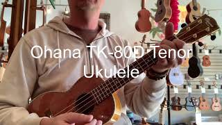 Ohana TK-80D Tenor Ukulele Demo/Review at Aloha City Ukes