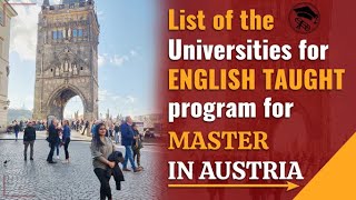 List of Austria universities/Master's  in Austria and deadline