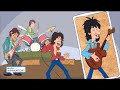 Rolling Stones & Ron Wood Cartoon Duet with Rod Stewart “ I Can Feel the Fire”