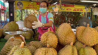 ทุเรียนหมอนทอง !!ร้านเจ้อ้อมตลาดนัดเรือบิน💥คิวแรกจัดไป 4ลูกเลยลูกใหญ่ๆพูสวยๆ