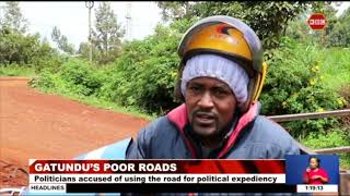 Residents of Kiganjo in Gatundu South up in arms over poor roads