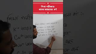 শিখা পরীক্ষায় ধাতব আয়নের বর্ণ   KSH Chemistry Solution #amadercollege #shortvideo #shakawatsir