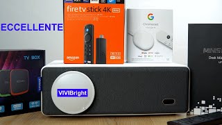 VIVIBRIGHT D5000 Projector Fire TV Stick TV, Box Android, Chromecast MiniPC - IL COMPAGNO PERFETTO!!