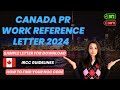 Work Experience Reference Letter format Canada PR | Express Entry Employment Proof Reference Letter