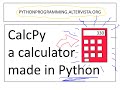 CalcPy - A calculator in Python n tkinter (part 2)