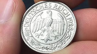 1928 Germany 50 Reichspfennig Coin • Values, Information, Mintage, History, and More