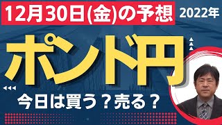 【FX】今日のポンド円 最新予想【12月30日(金)】毎朝更新 [ 2022年]｜勝ち組FXトレーダーを育成するYWCトレードロジック事業部：若尾 裕二