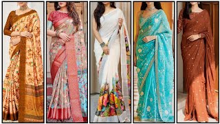 New Saree Designs 2024 | Chiffon Party Wear Saree | Indian Saree Designs