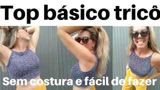 Top básico tricô