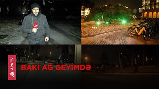 Qarlı Bakıdan görüntülər – APA TV