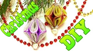 Christmas decorations from ribbons  | DIY Christmas decorations Kanzashi Tatiana Vasyliuk