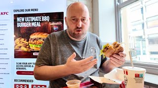 NEW ULTIMATE BBQ BURGER AT KFC - Is it any good ??? - Food Review - Kentucky Fri
