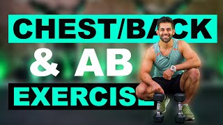 Chest, Back & AB Exercise // Renegade Row Push-Up // #Shorts