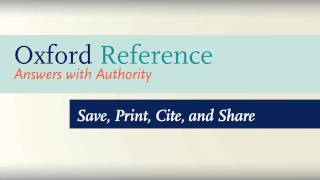 How to Use Oxford Reference