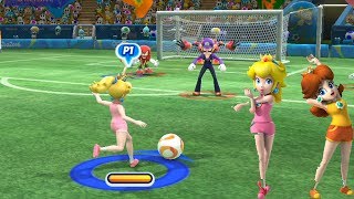 Football -Team Peach vs Sonic and Blaze vs Knuckles -Mario and Sonic at The Rio 2016 Olympic Game