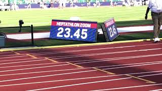 Heptathlon 200m: 2021 U.S. Olympic T\u0026F Trials (Heat 2- Michelle Atherley 23.45, Kunz, Hawkins)