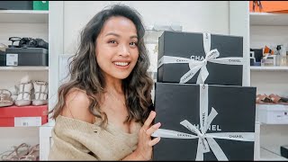 double chanel unboxing/ chanel dad sandals sizing