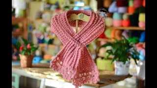 Buttonhole Scarf (Step by Step Crochet)