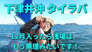 下津井沖 タイラバ 12月入ったら浅場はもう無理みたいです！