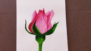 How to paint watercolour rose| Easy painting|watercolour tutorial #art #painting #watercolorpainting