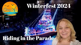 Riding in the Winterfest Boat Parade!