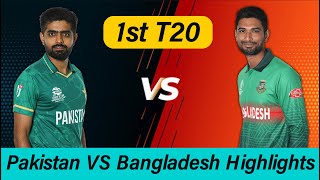 Pakistan Vs Bangladesh 1st T20 Full Match Highlights 2021 | Pak Chase 127 Runs Against Bangladesh