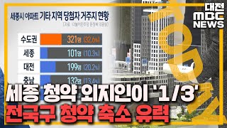 수도권이 '1/3 당첨' 전국구 청약 축소해야/대전MBC