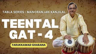 Tabla Series - Manoranjan Kanjilal || Teental Gat - 4 || Farukkawad Gharana