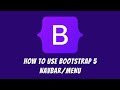 How to use Bootstrap 5 Navbar/Menu