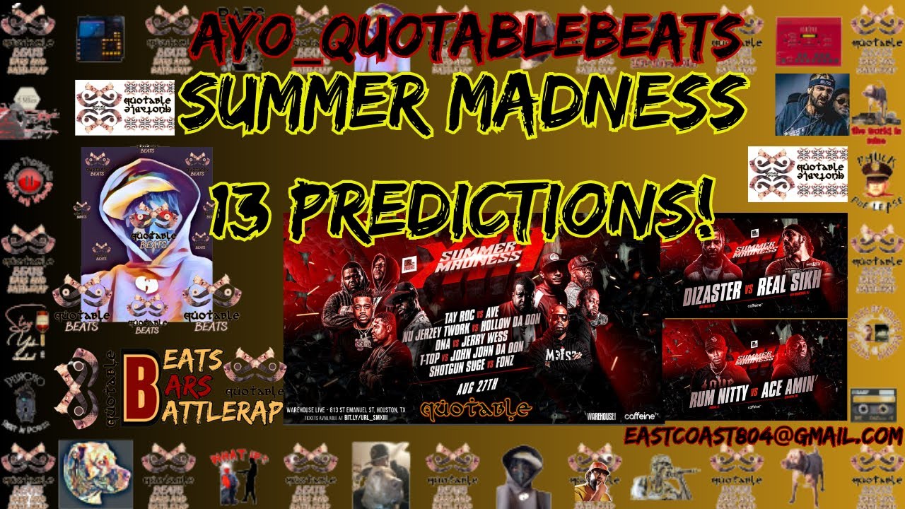 "BACK TO BATTLE RAP!" URL SUMMER MADNESS 13 PREDICTIONS! "WHO CATCHES A ...