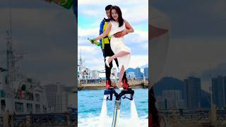 flyboarding with sweetie's😍 #waterride#viral#ytshorts#top#travel#fly#fun#flyboard#trending#adventure