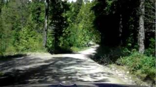 Bigfoot Sighting Area  2011  Driving from Mt Prevost.  Vancouver Island  British Columbia