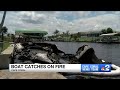 Cape Coral family's boat destroyed after catching fire in canal